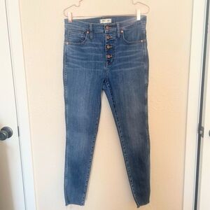 Madewell Size 30 10” High Rise Skinny Jeans Clean Girl Denim